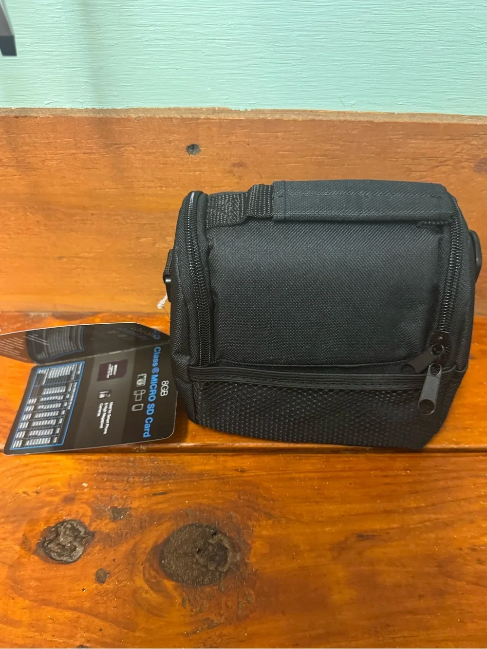 Vivitar Black Compact Camera Case with 8GB SD Card and Mini Travel Tripod